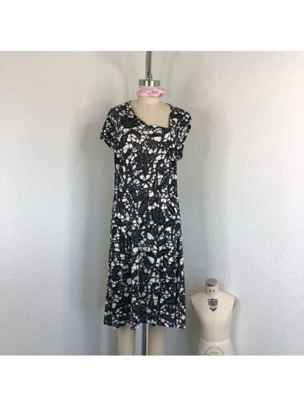 Thakoon Carbon Copy Asymmetrical Dress Shift V Nec